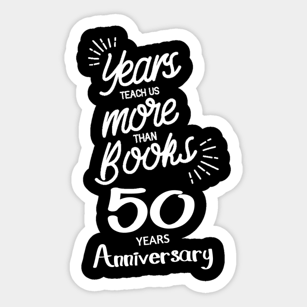 50 years anniversary gift for him and her Sticker by diystore